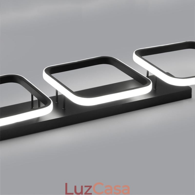 Luminária de teto moderna minimalista com moldura quadrada de acrílico embutida