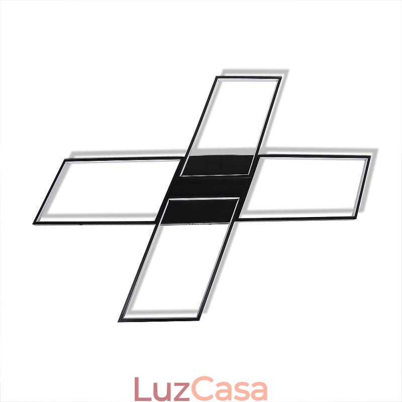 Luminária de teto acrílica minimalista embutida em formato de X