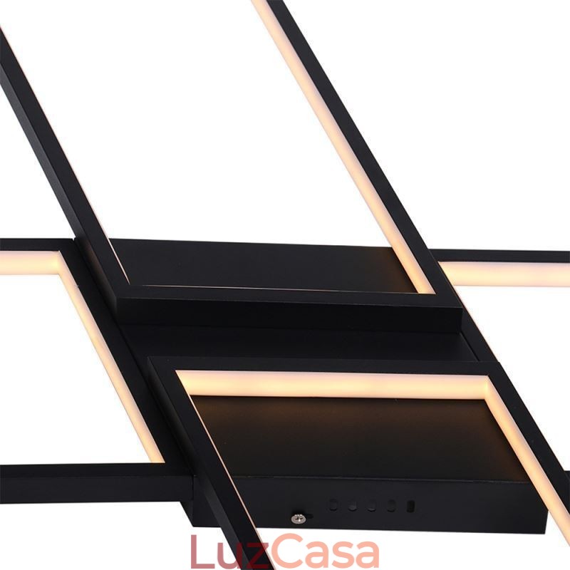 Luminária de teto acrílica minimalista embutida em formato de X