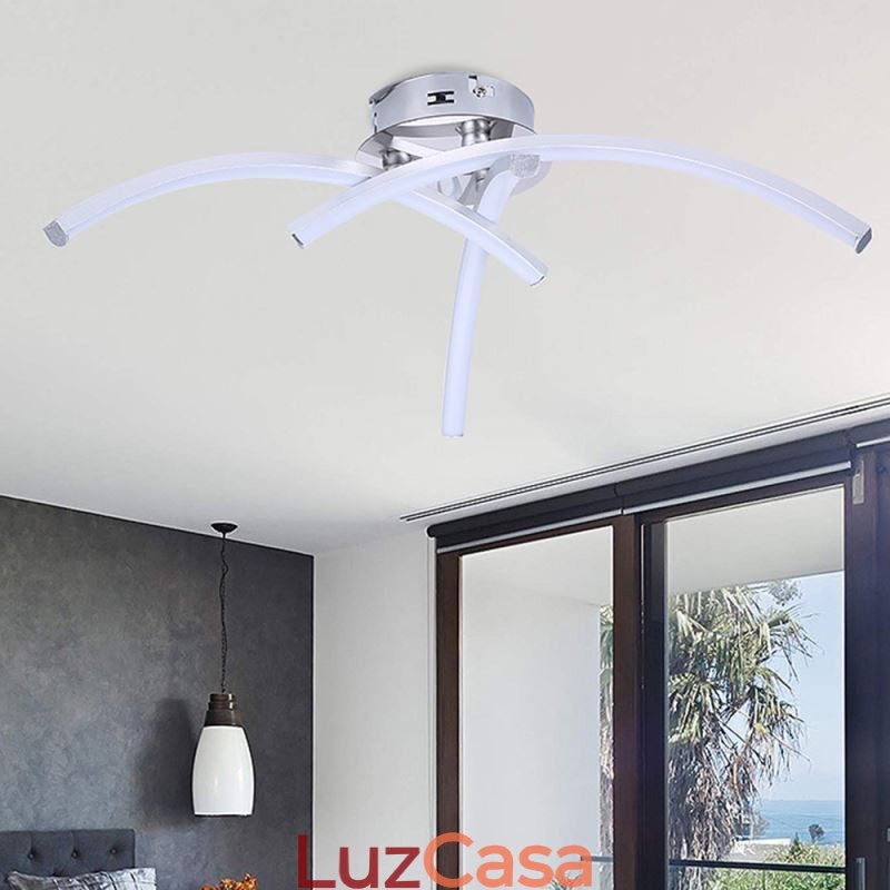 Luminária de teto em forma de arco de acrílico em forma de cruz de montagem embutida simples