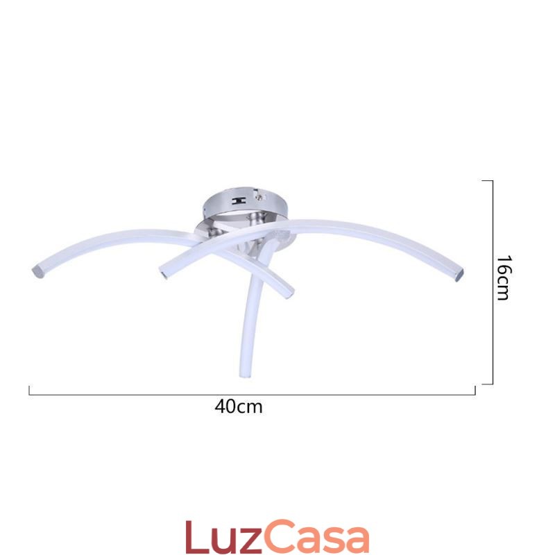 Luminária de teto em forma de arco de acrílico em forma de cruz de montagem embutida simples