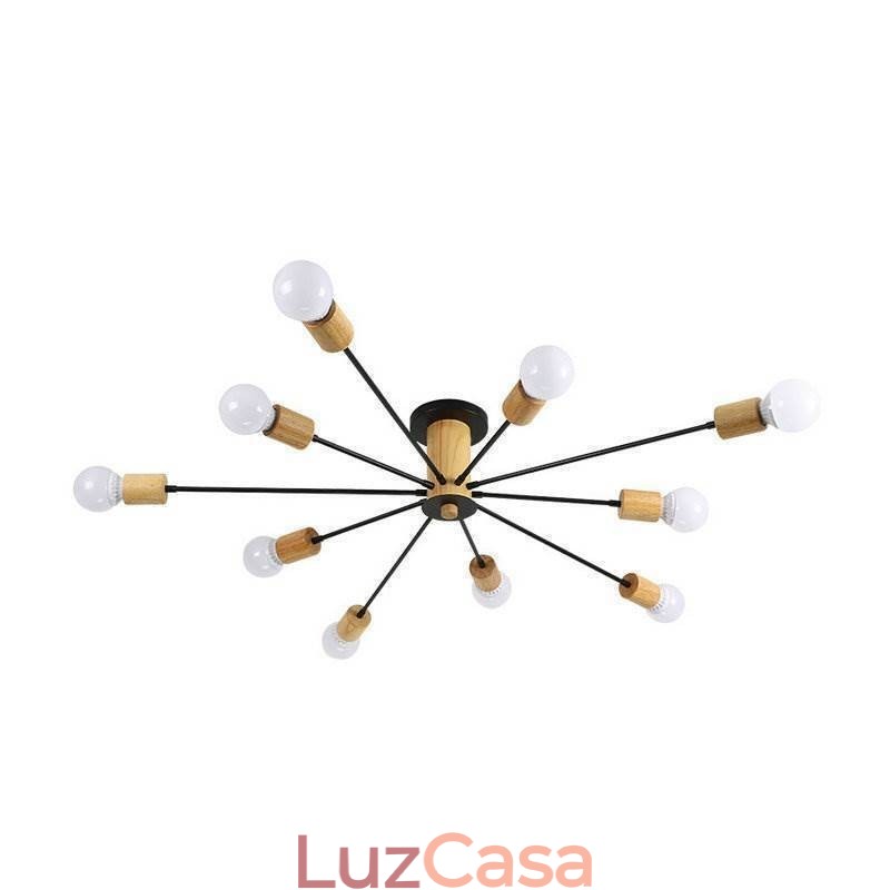 Lustre moderno Magic Beans Flush Mount Wood Branch