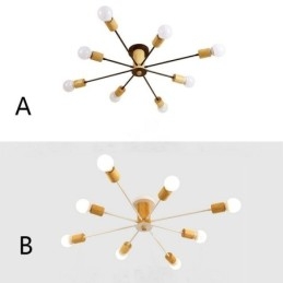 Lustre moderno Magic Beans Flush Mount Wood Branch