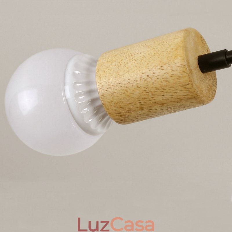 Lustre moderno Magic Beans Flush Mount Wood Branch