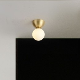 Mini luminária de teto embutida de latão nórdico para iluminação de foyer