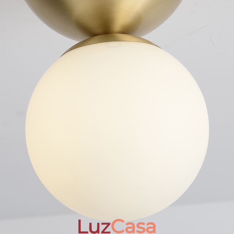 Mini luminária de teto embutida de latão nórdico para iluminação de foyer
