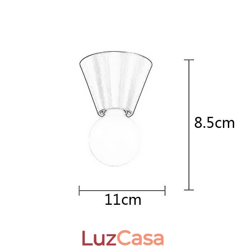 Luminária de teto embutida em latão nórdico Mini