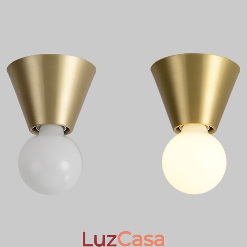 Luminária de teto embutida em latão nórdico Mini