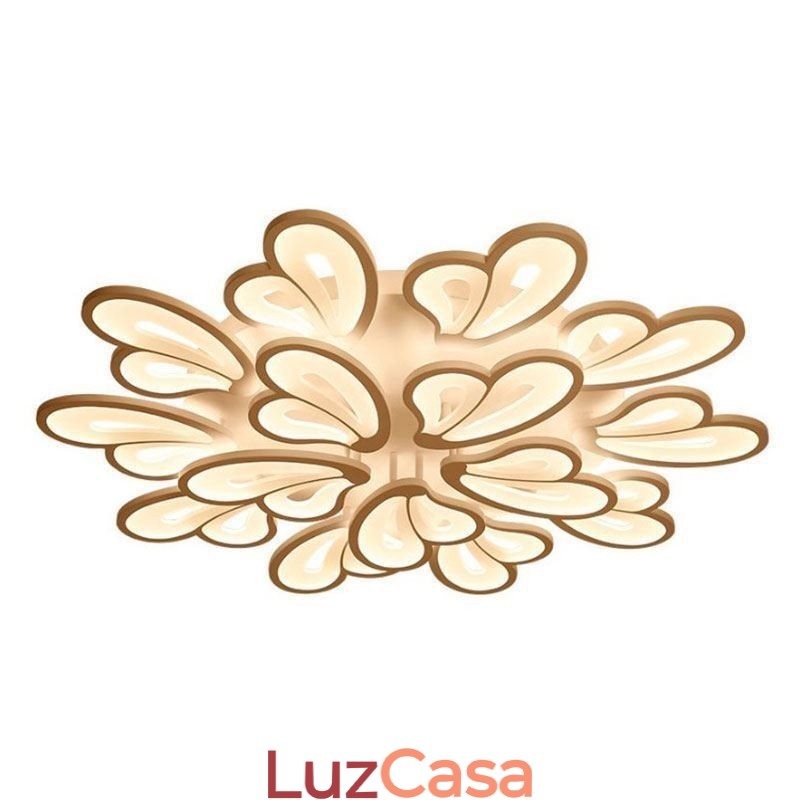 Luminária de teto em acrílico em formato de pétala, moderna e simples, embutida