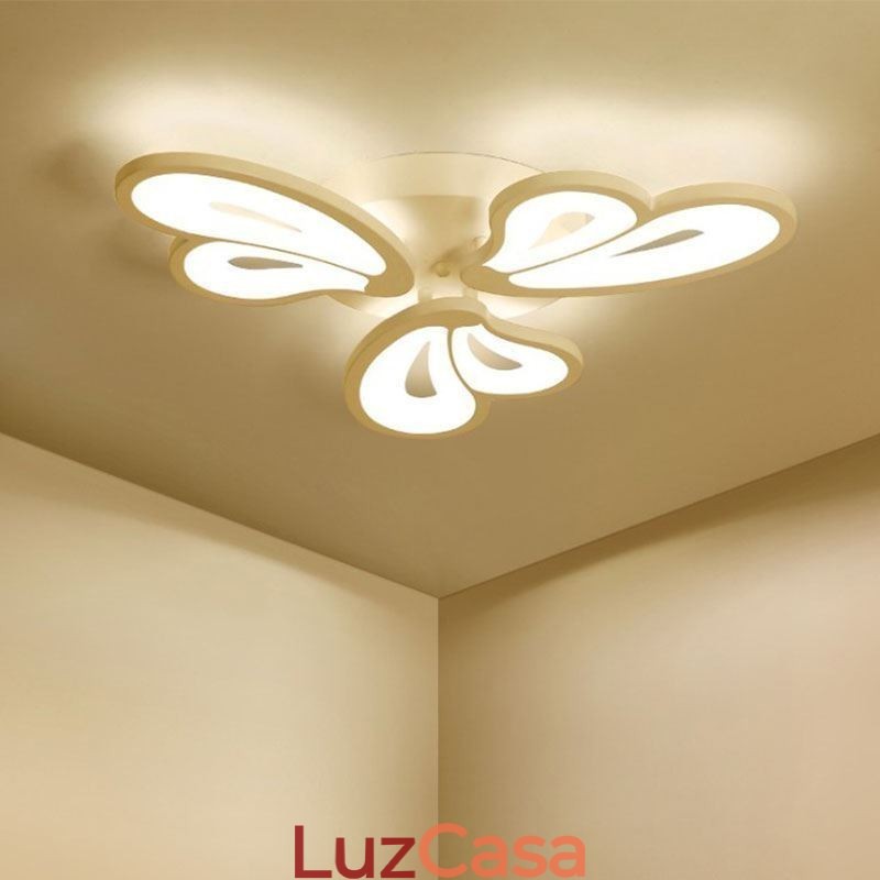 Luminária de teto em acrílico em formato de pétala, moderna e simples, embutida