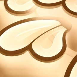 Luminária de teto em acrílico em formato de pétala, moderna e simples, embutida