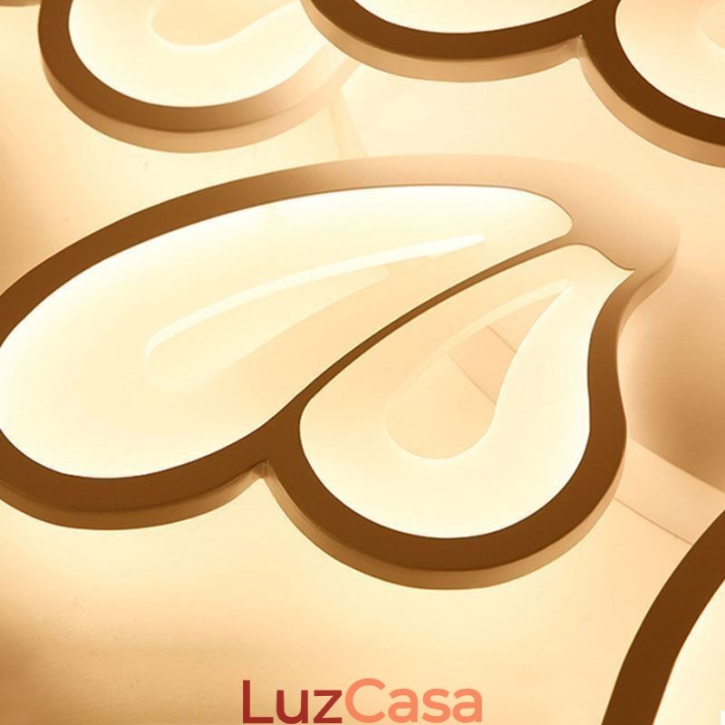 Luminária de teto em acrílico em formato de pétala, moderna e simples, embutida