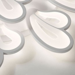 Luminária de teto em acrílico em formato de pétala, moderna e simples, embutida