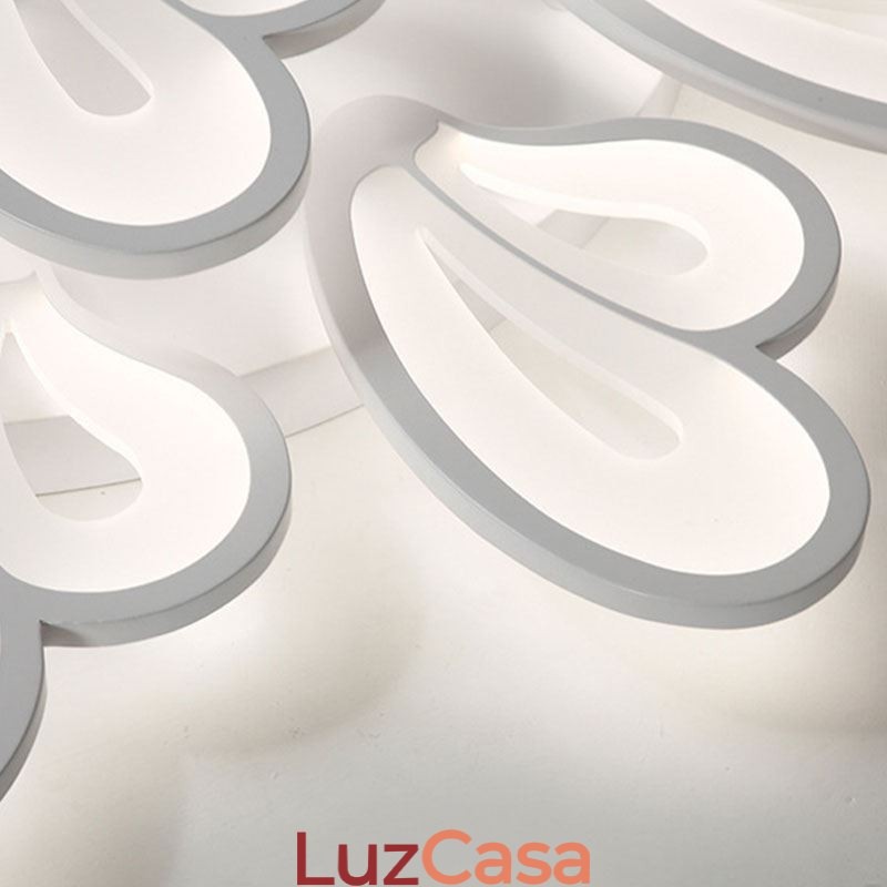 Luminária de teto em acrílico em formato de pétala, moderna e simples, embutida