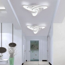 Luminária de teto moderna e simples de acrílico com moinho de vento embutido