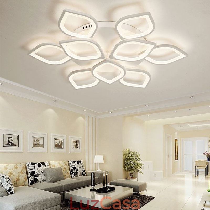 Luminária de teto em acrílico moderna e simples com pétala embutida