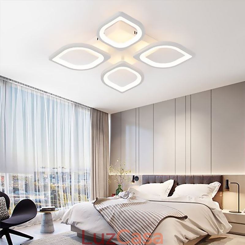 Luminária de teto em acrílico moderna e simples com pétala embutida