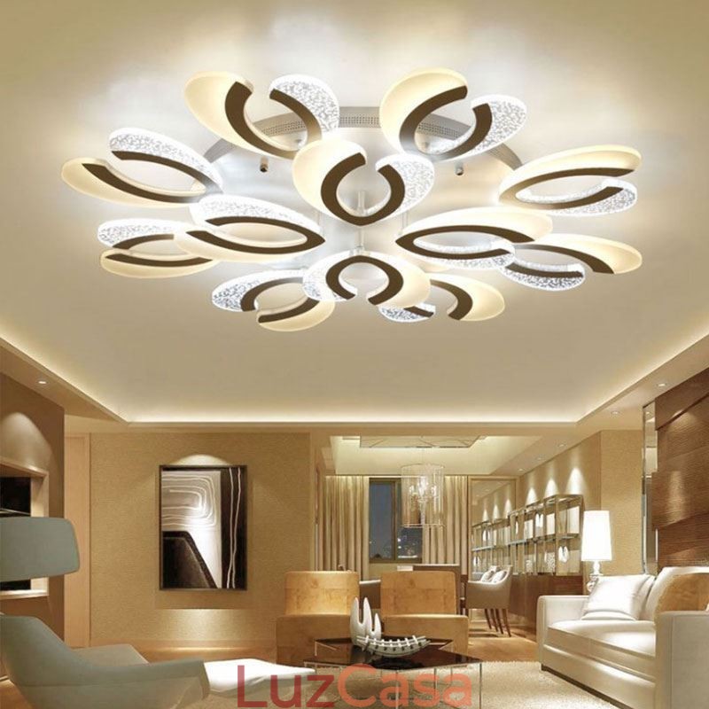 Luminária de teto em acrílico em formato de coração, moderna e simples, embutida