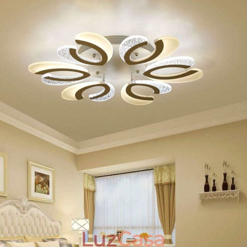 Luminária de teto em acrílico em formato de coração, moderna e simples, embutida