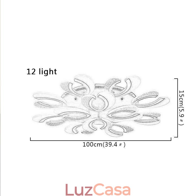 Luminária de teto em acrílico em formato de coração, moderna e simples, embutida