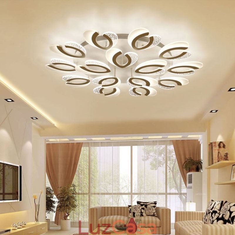 Luminária de teto em acrílico em formato de coração, moderna e simples, embutida