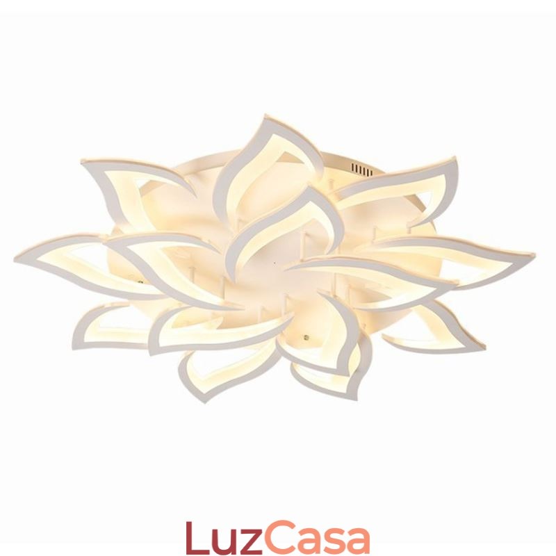 Luminária de teto em acrílico em formato de girassol, simples e moderna
