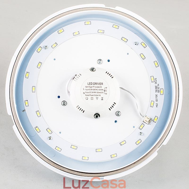 Luminária de teto redonda criativa embutida para iluminação doméstica