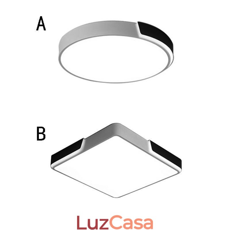 Luminária de teto circular moderna e simples embutida