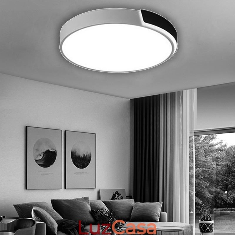 Luminária de teto circular moderna e simples embutida