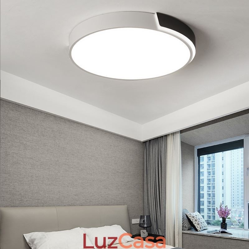 Luminária de teto circular moderna e simples embutida