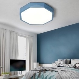 Luminária de teto moderna com design hexagonal especial e montagem embutida, lâmpada ultrafina