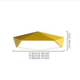 Luminária de teto moderna com design de diamante e montagem embutida, ultrafina, iluminação doméstica