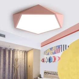 Luminária de teto moderna com design de diamante e montagem embutida, ultrafina, iluminação doméstica