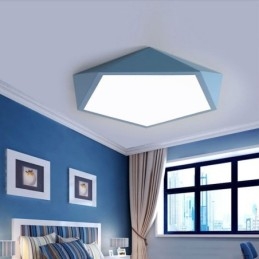 Luminária de teto moderna com design de diamante e montagem embutida, ultrafina, iluminação doméstica