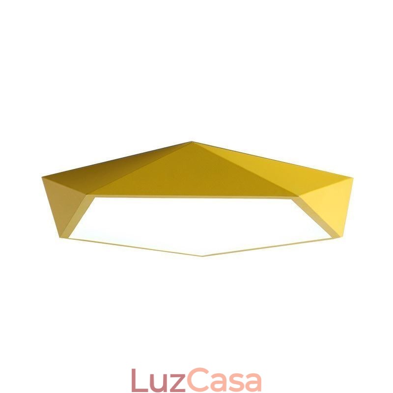 Luminária de teto moderna com design de diamante e montagem embutida, ultrafina, iluminação doméstica
