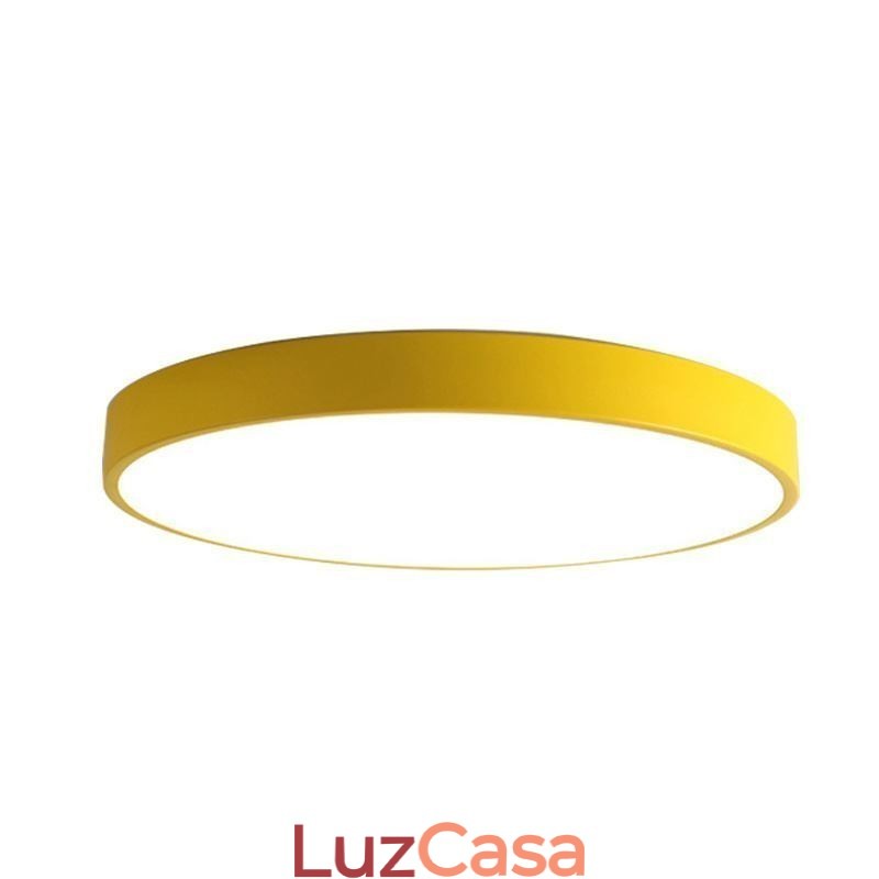 Luminária de teto redonda moderna embutida ultrafina para iluminação doméstica