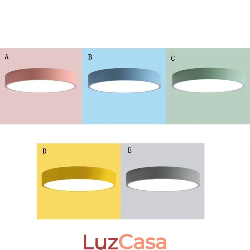 Luminária de teto redonda moderna embutida ultrafina para iluminação doméstica