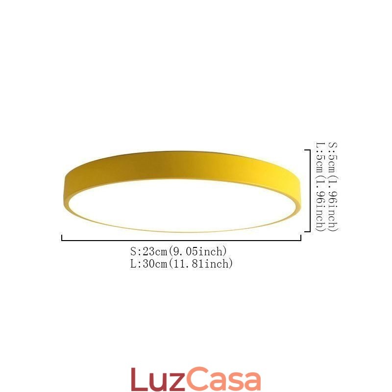 Luminária de teto redonda moderna embutida ultrafina para iluminação doméstica