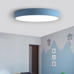 Luminária de teto redonda moderna embutida ultrafina para iluminação doméstica