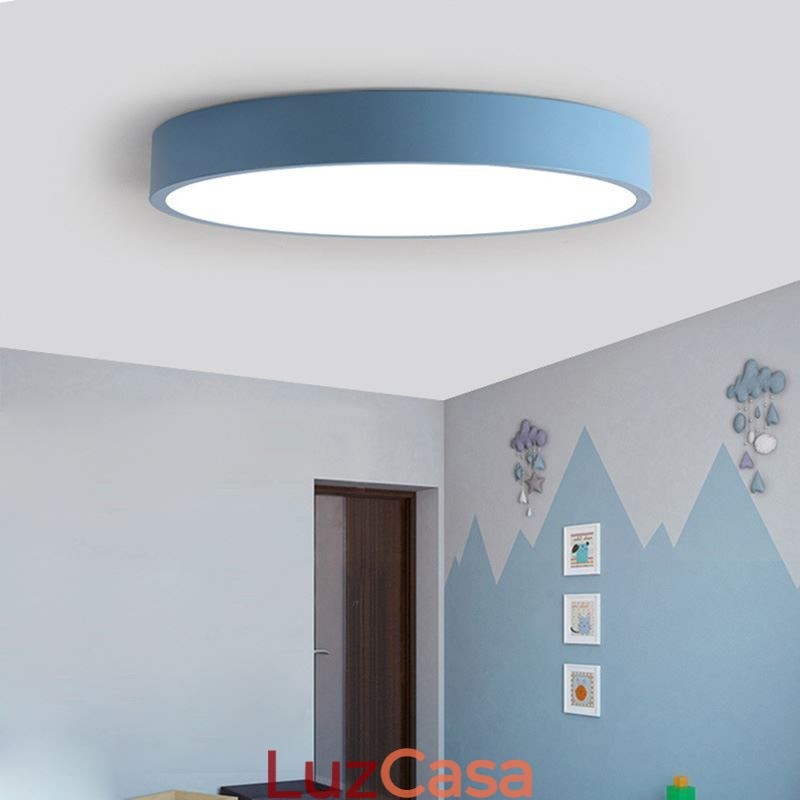Luminária de teto redonda moderna embutida ultrafina para iluminação doméstica