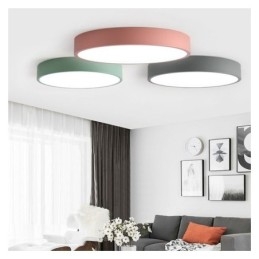 Luminária de teto ultrafina contemporânea embutida, luminária redonda