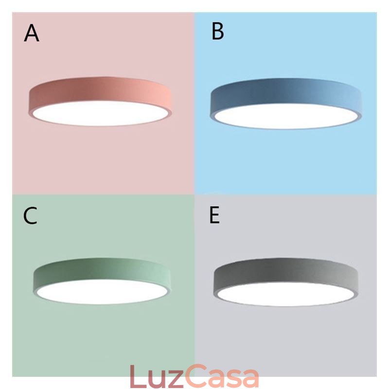 Luminária de teto ultrafina contemporânea embutida, luminária redonda