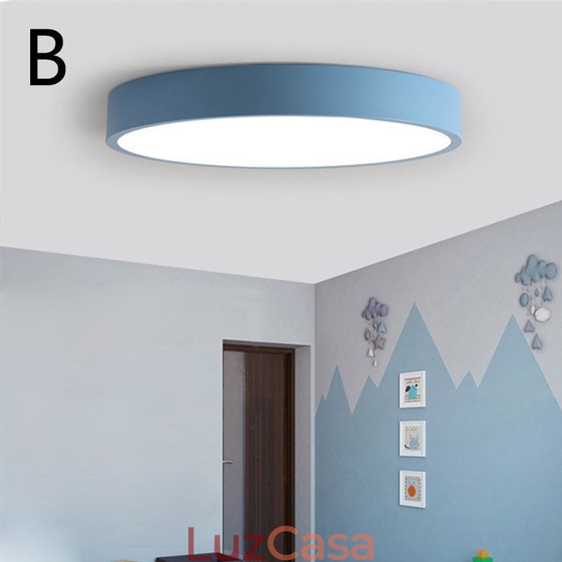 Luminária de teto ultrafina contemporânea embutida, luminária redonda