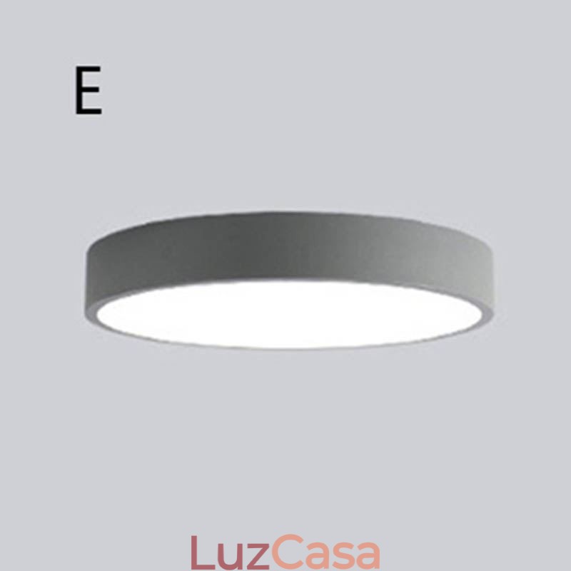 Luminária de teto ultrafina contemporânea embutida, luminária redonda