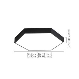 Luminária de teto hexagonal embutida simples contemporânea