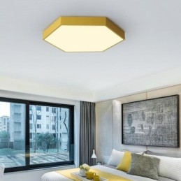 Luminária de teto hexagonal embutida simples contemporânea