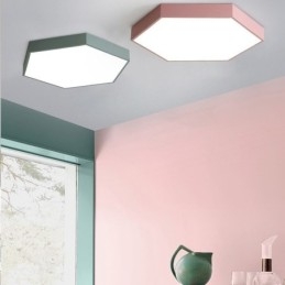 Luminária de teto hexagonal embutida simples contemporânea