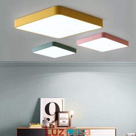 Simlpe Flush Mount Fino Quadrado Luz de Teto Economia de Energia Simlpe Flush Mount Fino Quadrado Luz de Teto Economia de Energia