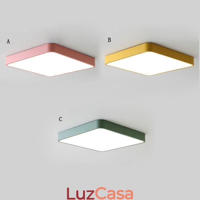 Simlpe Flush Mount Fino Quadrado Luz de Teto Economia de Energia
