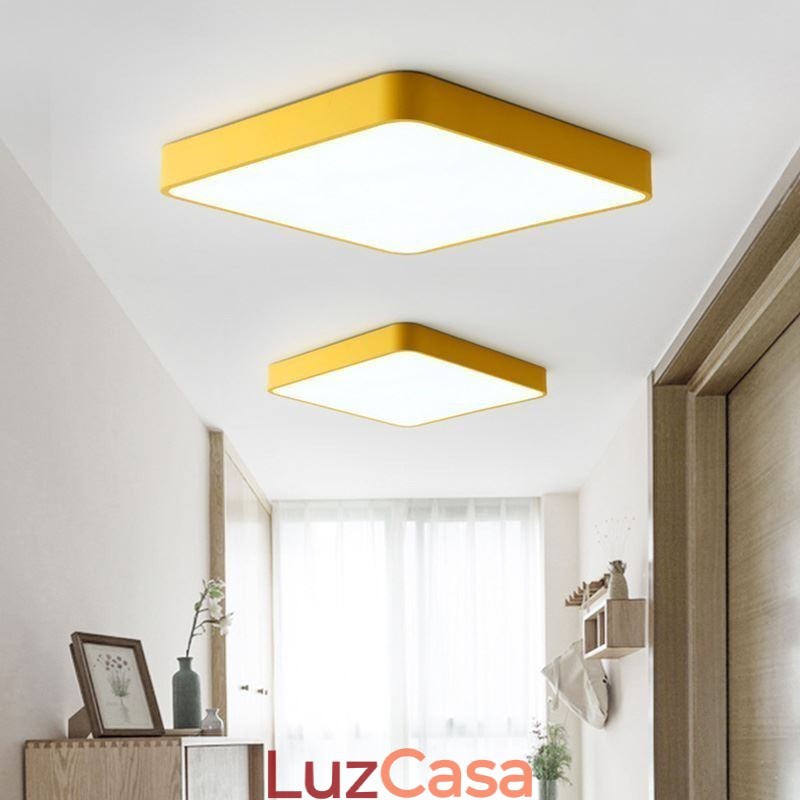 Simlpe Flush Mount Fino Quadrado Luz de Teto Economia de Energia